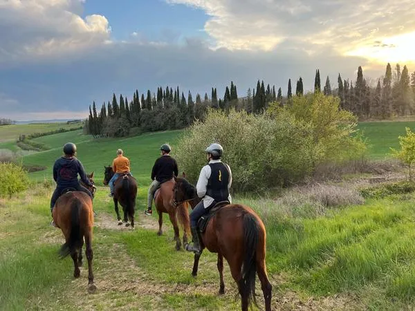 Passeggiata a cavallo a Siena con degustazione di prodotti tipici