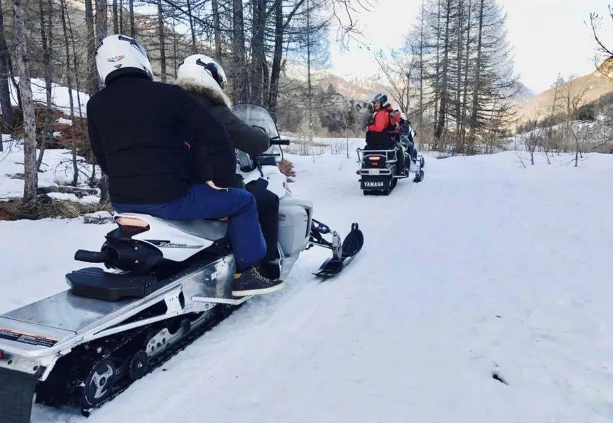 Escursione in Motoslitta nei boschi di Pragelato e Sestriere