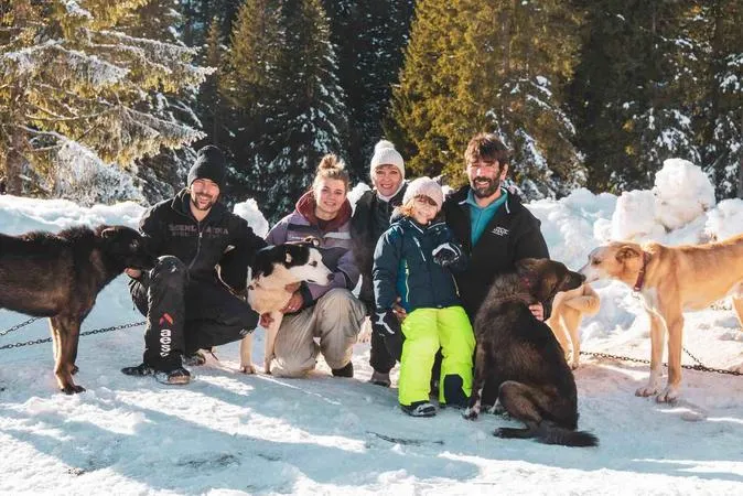 Sleddog a Madonna di Campiglio con i cani da slitta