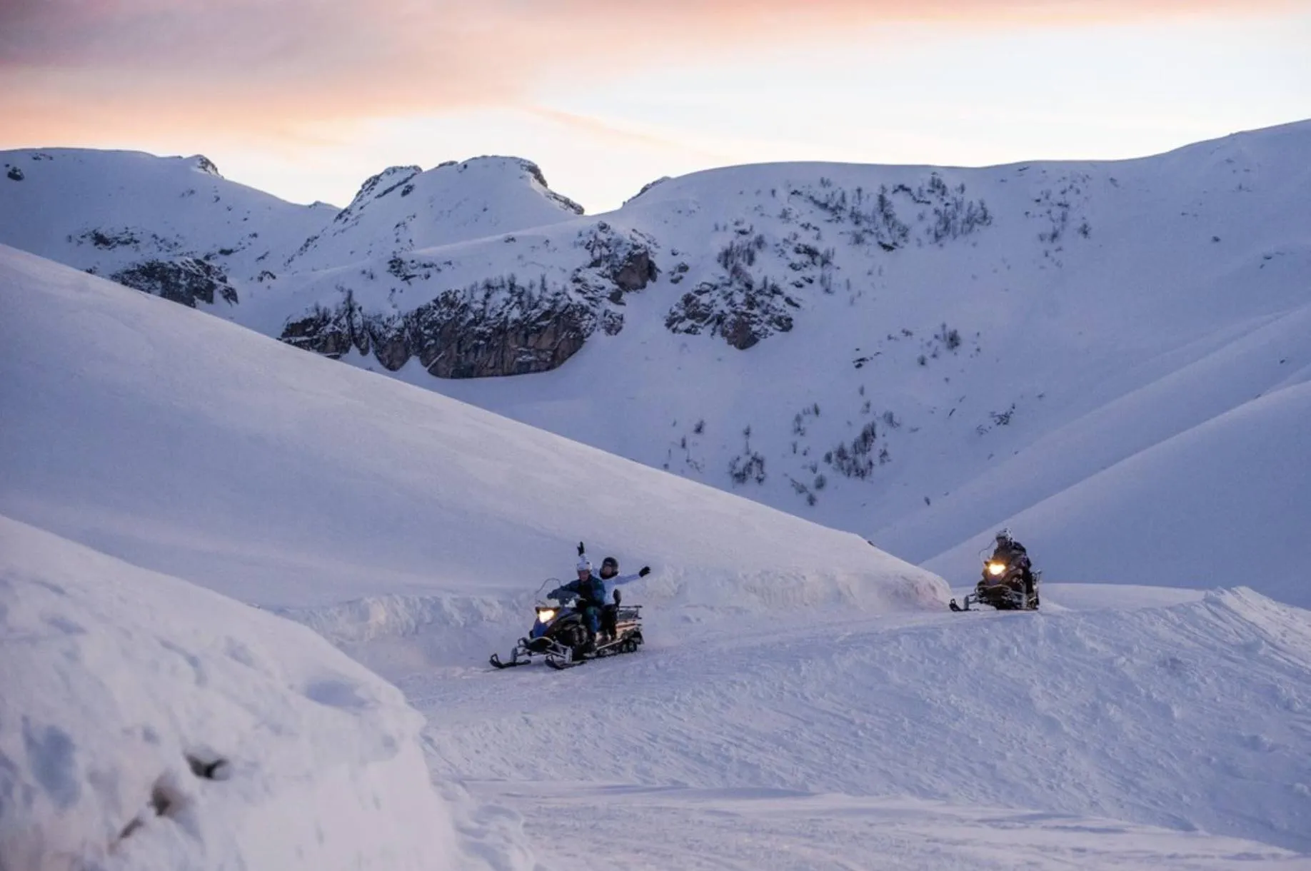 Giro in motoslitta a Prato Nevoso