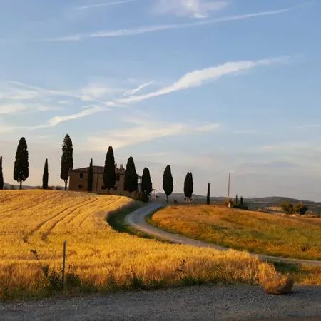 Giro in e-bike al tramonto e aperitivo in Val d'Orcia
