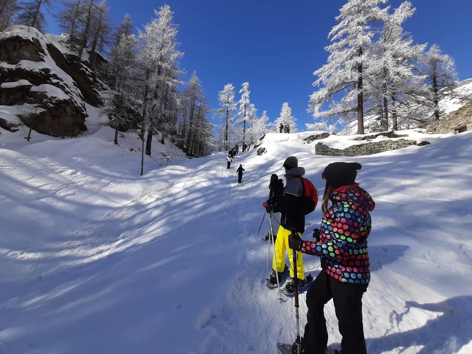 Escursione in ciaspole a Rhemes all'imbrunire