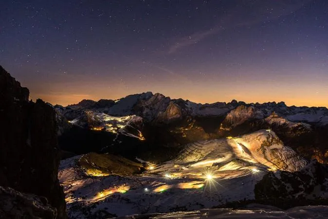 Cena in baita con gatto delle nevi a Canazei