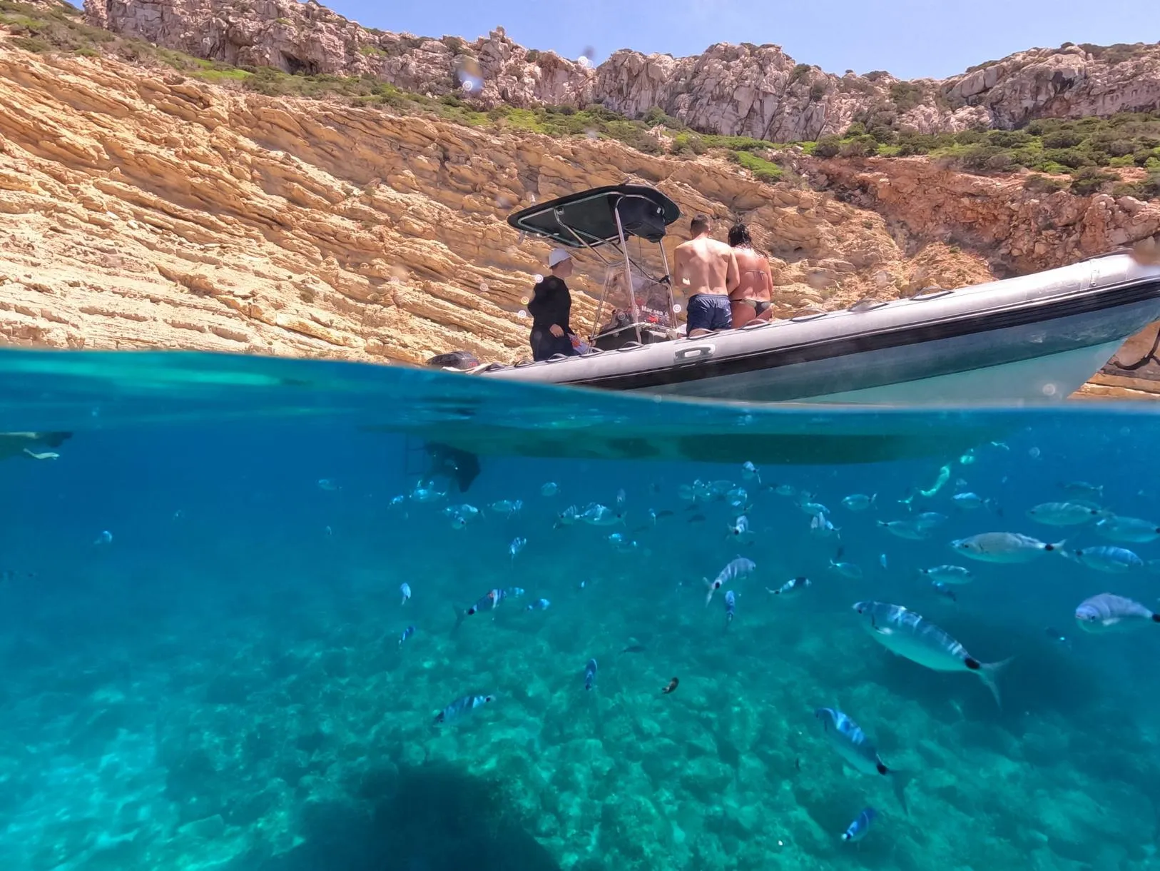 Mezza giornata in gommone nel parco naturale di Porto Conte con aperitivo