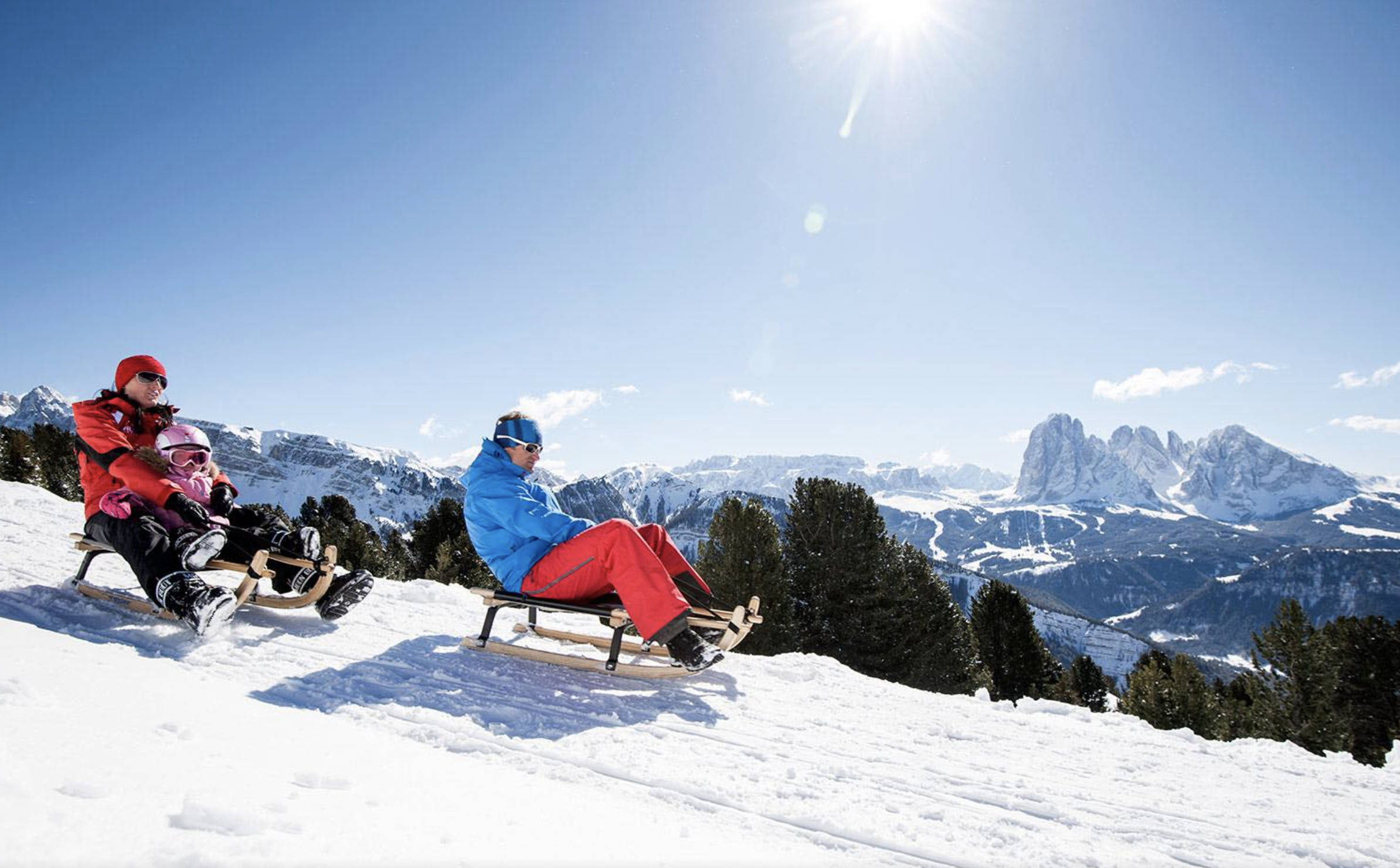 Le 4 migliori discese su pista da slittino in Trentino